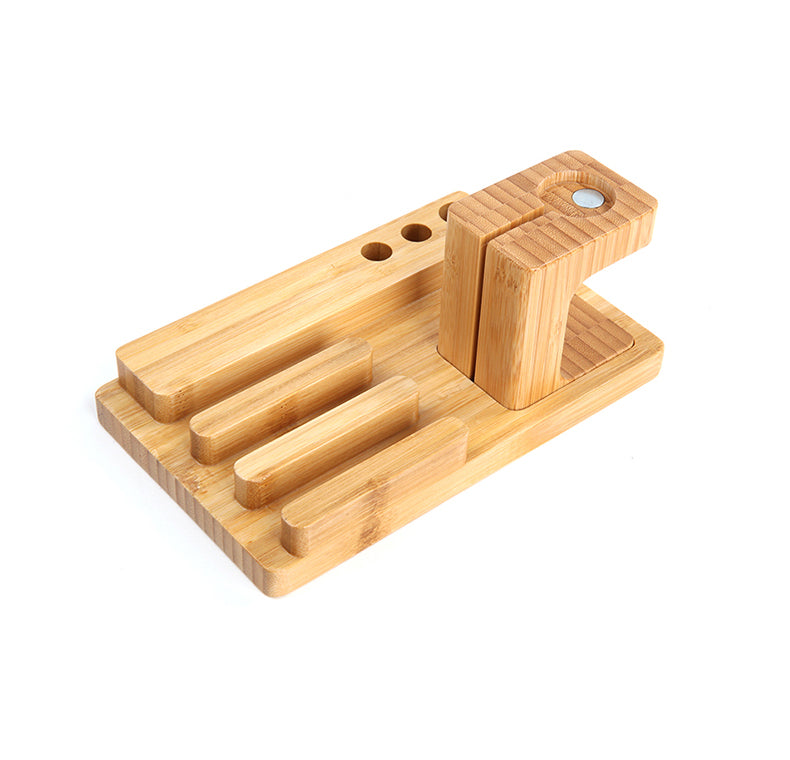 Bamboo 4-Port Charging Dock