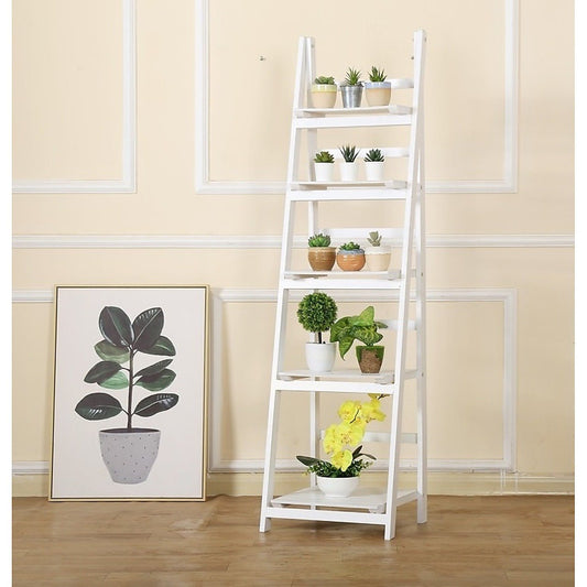 Modern 5-Tier Folding Ladder Shelf