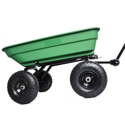 Folding Garden Dump Cart With Steel Frame And 10-in., 300-Pound