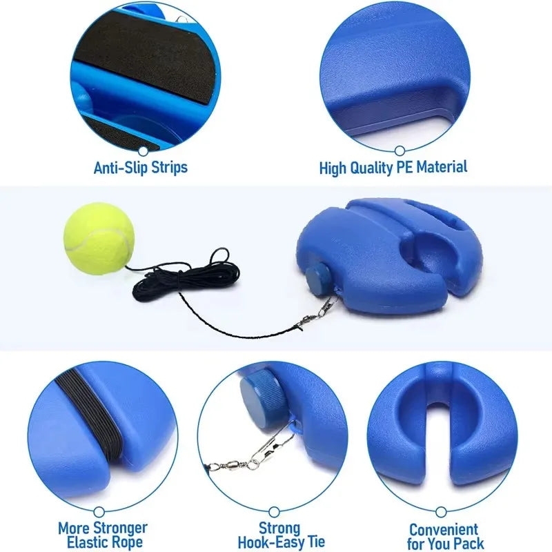 Heavy Duty Tennis Training Aids Base With Elastic Rope Ball Practice