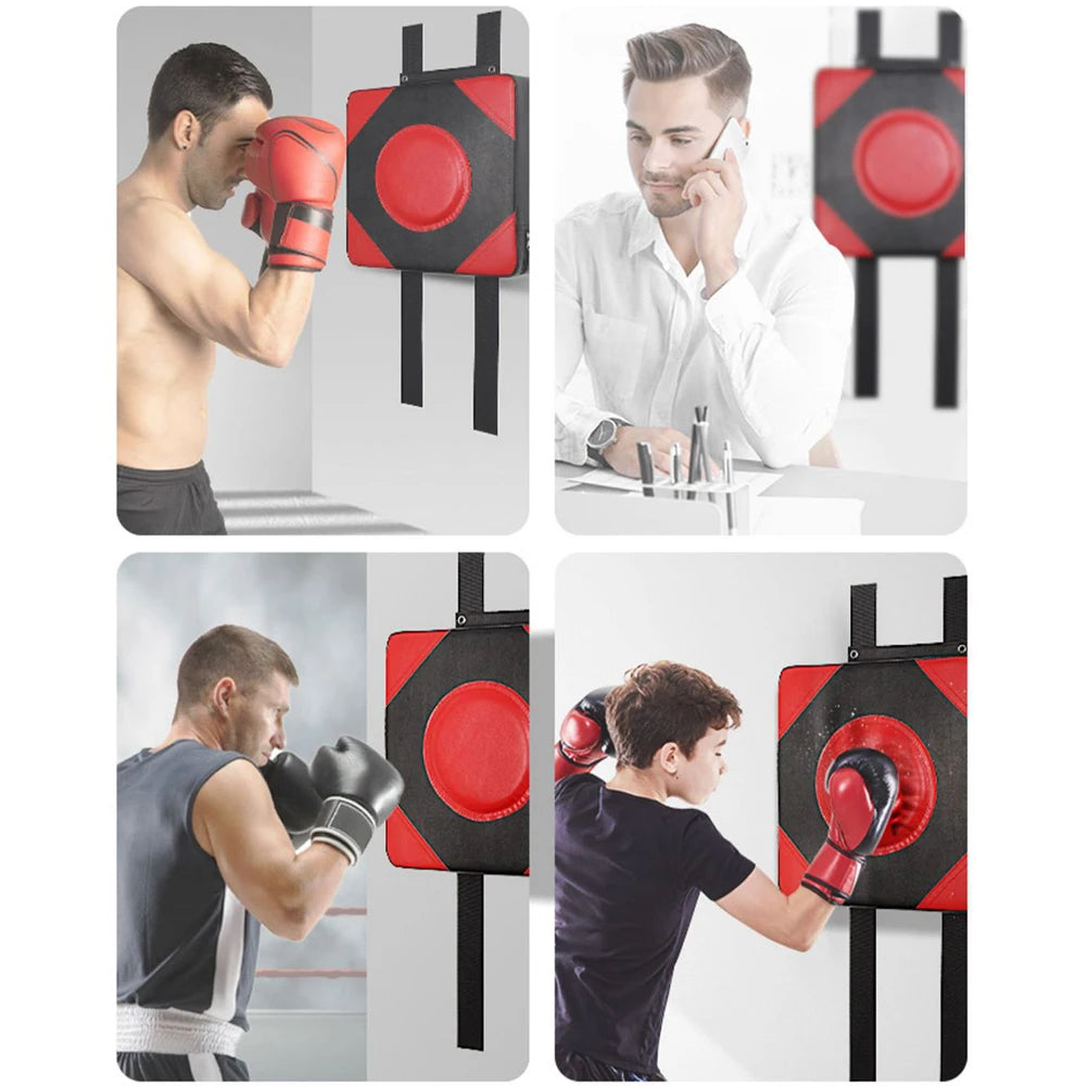 Boxing Punch Target PU Leather Square Wall Target Adjustable Height Boxing Training Sandbag Wall Sandbag for Martial Arts Karate