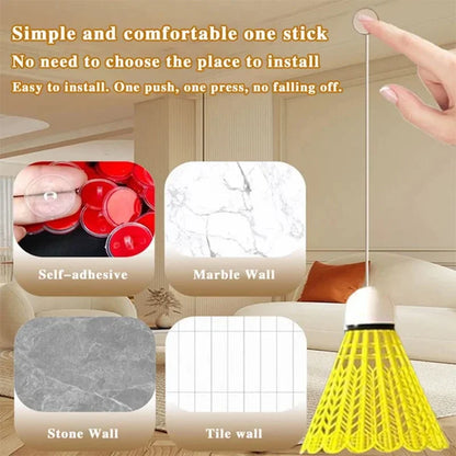 Automatic Rebound Badminton Trainer Badminton Single-Player Rebound Trainer Self Study Badminton Trainer Set Automatic