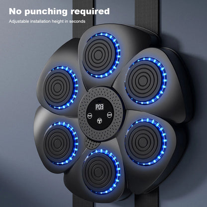 Music Boxing Machine Music Boxing Puncher Wall Mounted Smart Bluetooth-Compatible Boxing Machine Type C Charging for Kids Adults