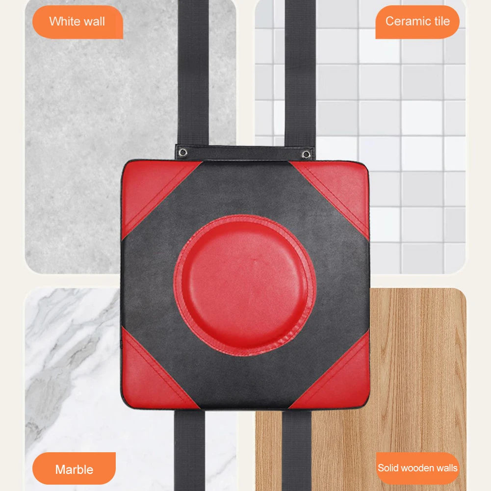 Boxing Punch Target PU Leather Square Wall Target Adjustable Height Boxing Training Sandbag Wall Sandbag for Martial Arts Karate