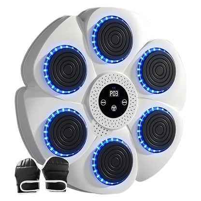 Music Boxing Machine Music Boxing Puncher Wall Mounted Smart Bluetooth-Compatible Boxing Machine Type C Charging for Kids Adults