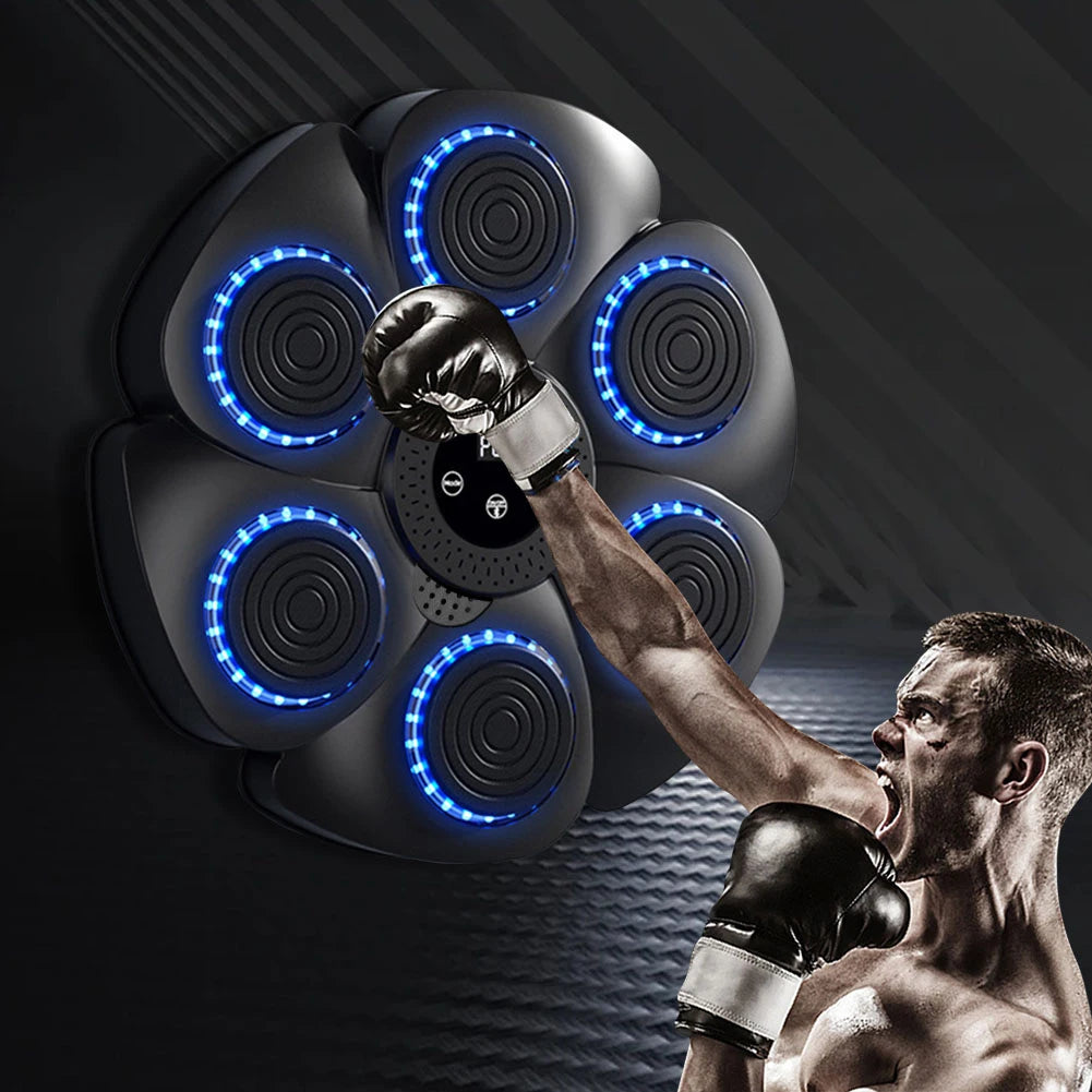 Music Boxing Machine Music Boxing Puncher Wall Mounted Smart Bluetooth-Compatible Boxing Machine Type C Charging for Kids Adults