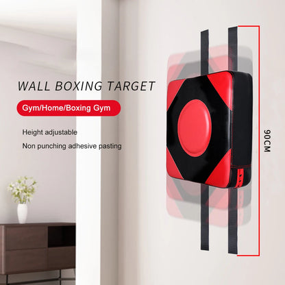 Boxing Punch Target PU Leather Square Wall Target Adjustable Height Boxing Training Sandbag Wall Sandbag for Martial Arts Karate