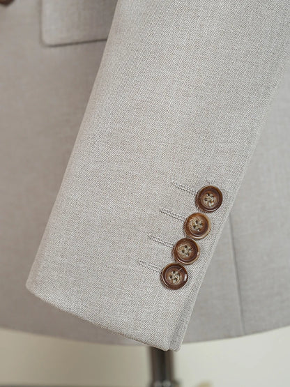 Elegant man suits high quality 2 piece set jacket + pants double-breasted party outfit groom's suit Wedding dinner business suit