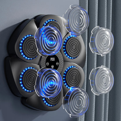 Music Boxing Machine Music Boxing Puncher Wall Mounted Smart Bluetooth-Compatible Boxing Machine Type C Charging for Kids Adults