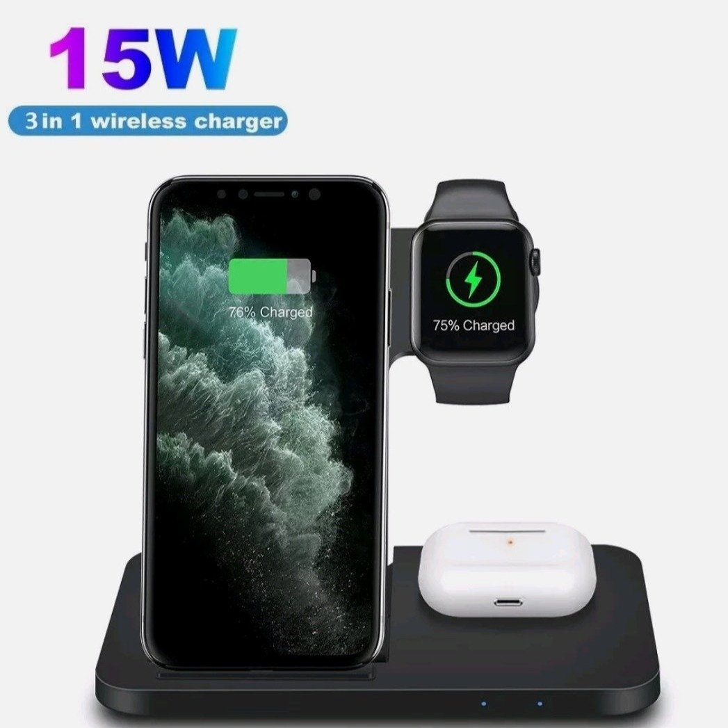 3-in-1 Fast Wireless Charging Station