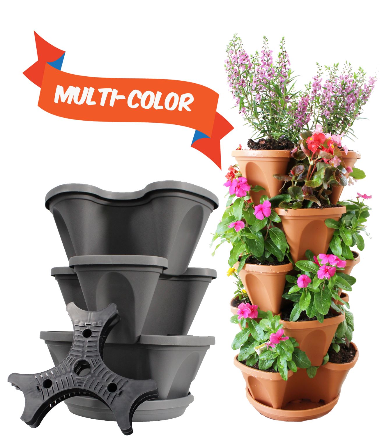 Self-Watering Stackable Planter Set
